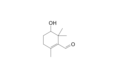 2,6,6-trimethyl-5-oxidanyl-cyclohexene-1-carbaldehyde