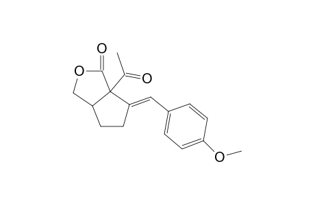 (E)-6a-acetyl-6-(4-methoxybenzylidene)hexahydro-1Hcyclopenta[c]furan-1-one