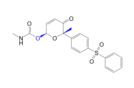 trans-6-hydroxy-2-methyl-2-[p-(phenylsulfonyl)phenyl]-2H-pyran-3(6H)-one, methylcarbamate