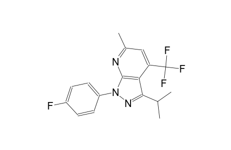 1H-pyrazolo[3,4-b]pyridine, 1-(4-fluorophenyl)-6-methyl-3-(1-methylethyl)-4-(trifluoromethyl)-