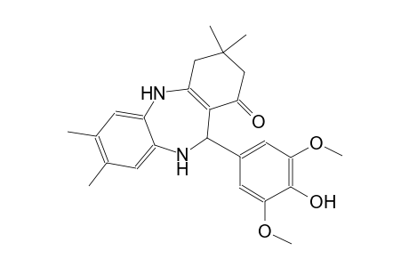 11-(4-hydroxy-3,5-dimethoxyphenyl)-3,3,7,8-tetramethyl-2,3,4,5,10,11-hexahydro-1H-dibenzo[b,e][1,4]diazepin-1-one