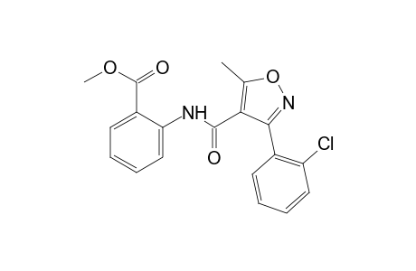 N-{[3-(o-chlorophenyl)-5-methyl-4-isoxazolyl]carbonyl}anthranilic acid, methyl ester