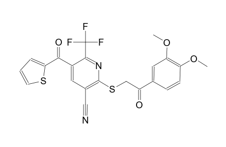 3-pyridinecarbonitrile, 2-[[2-(3,4-dimethoxyphenyl)-2-oxoethyl]thio]-5-(2-thienylcarbonyl)-6-(trifluoromethyl)-