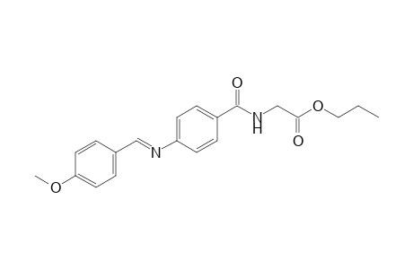 p-[(p-Methoxybenzylidene)amino]hippuric acid, propyl ester