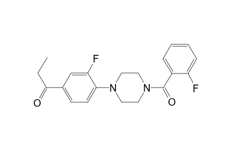1-(3-Fluoro-4-[4-(2-fluorobenzoyl)-1-piperazinyl]phenyl)-1-propanone