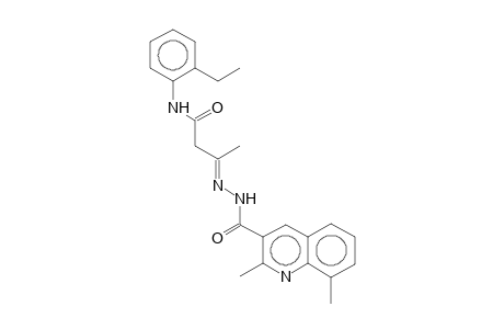 N-(2-Ethylphenyl)-3-[(2,8-dimethyl-3-quinolylcarbonyl)hydrazono]butyramide