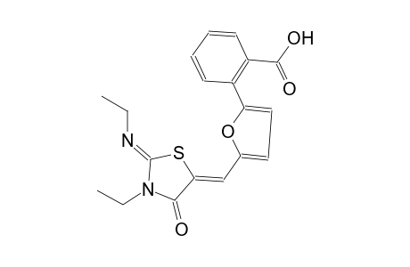 benzoic acid, 2-[5-[(Z)-[(2Z)-3-ethyl-2-[(Z)-ethylimino]-4-oxothiazolidinylidene]methyl]-2-furanyl]-