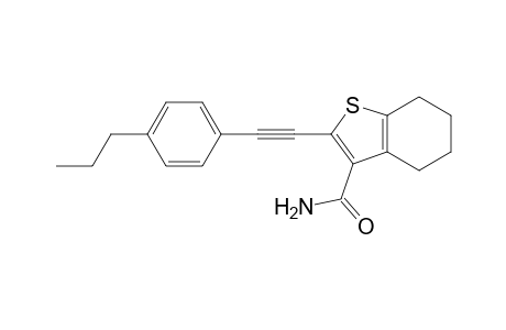 2-((4-Propylphenyl)ethynyl)-4,5,6,7-tetrahydrobenzo[b]thiophene-3-carboxamide