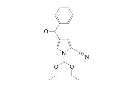 1-(diethoxymethyl)-4-(hydroxy-phenylmethyl)pyrrole-2-carbonitrile