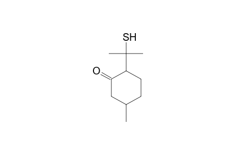 Cyclohexanone, 2-(1-mercapto-1-methylethyl)-5-methyl-, (2R-cis)-