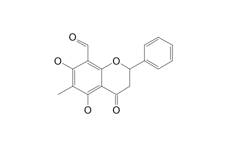 2H-1-Benzopyran-8-carboxaldehyde, 3,4-dihydro-5,7-dihydroxy-6-methyl-4-oxo-2-phenyl-