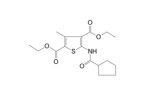 5-(Cyclopentanecarbonyl-amino)-3-methyl-thiophene-2,4-dicarboxylic acid diethyl ester