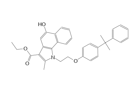 1H-benz[g]indole-3-carboxylic acid, 5-hydroxy-2-methyl-1-[2-[4-(1-methyl-1-phenylethyl)phenoxy]ethyl]-, ethyl ester