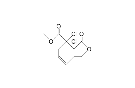 (1RS, 2Sr,6RS)-1,2-dichloro-9-oxo-8-oxa-bicyclo(4 .3.0)non-4-ene-2-carboxylic acid, methyl ester