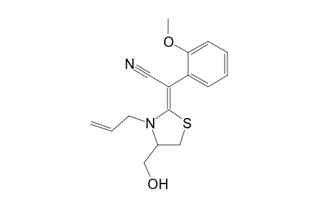 2-(1-Cyano-1-(2-methoxyphenyl))methylene-4-hydroxymethyl-3-allylthiazolidine