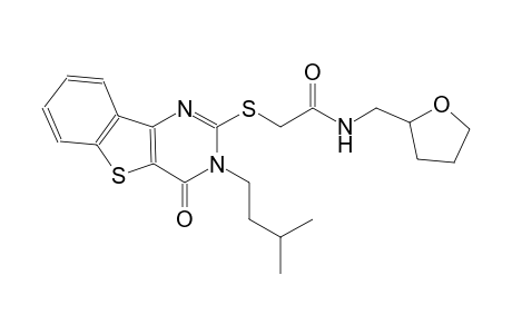 2-[(3-isopentyl-4-oxo-3,4-dihydro[1]benzothieno[3,2-d]pyrimidin-2-yl)sulfanyl]-N-(tetrahydro-2-furanylmethyl)acetamide