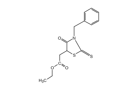 3-benzyl-4-oxo-2-thioxo-5-thiazolidineacetic acid, ethyl ester