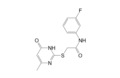N-(3-Fluorophenyl)-2-[(4-methyl-6-oxo-1,6-dihydro-2-pyrimidinyl)sulfanyl]acetamide