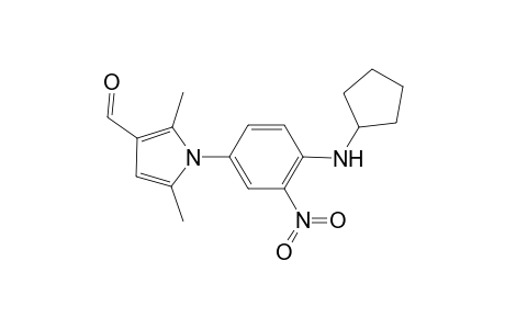 1-[4-(cyclopentylamino)-3-nitrophenyl]-2,5-dimethyl-1H-pyrrole-3-carbaldehyde