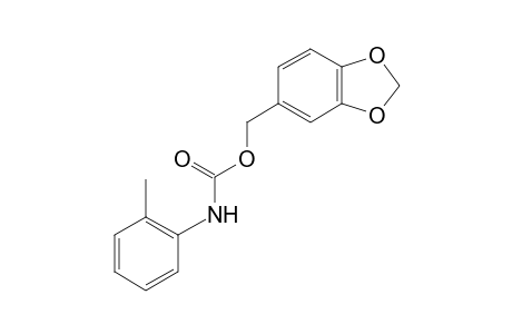 Carbamic acid, (2-methylphenyl)-, 1,3-benzodioxol-5-ylmethyl ester