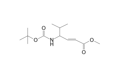 2-(E)-Hexenoic acid, (4S)-[(t-butoxycarbonyl)amino-5-methyl-, methyl ester