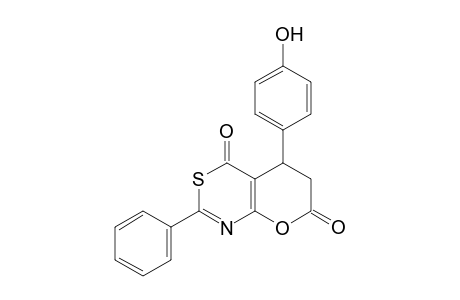 2-Phenyl-5-(4-hydroxyphenyl)-5,6-dihydro-4H,7H-pyrano[2,3-d][1,3]thiazine-4,7-dione