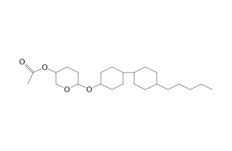 Tetrahydropyran, 5-acetoxy-2-[[4-(4-pentyl)cyclohexyl]cyclohexyloxy]-