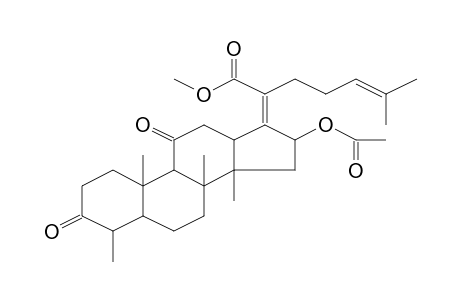 2-(16-Acetoxy-4,8,10,14-tetramethyl-3,11-dioxohexadecahydrocyclopenta[a]phenanthren-17-ylidene)-6-methyl-hept-5-enoic acid, methyl ester
