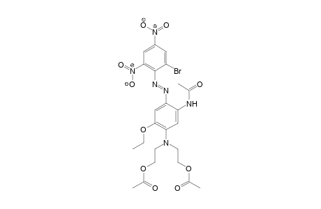 N,N-Bis(2-acetoxyethyl)-2-ethoxy-5-acetamido-4-(2,4-dinitro-6-bromophenylazo)aniline