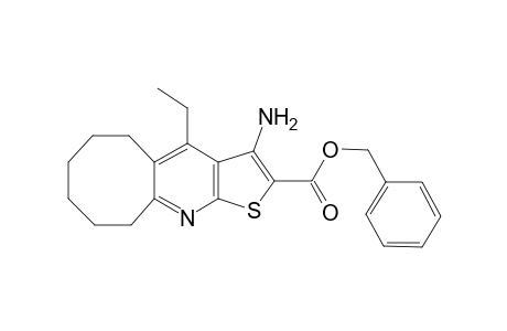 6-Amino-8-ethyl-4-thia-2-aza-tricyclo[7.6.0.03,7]pentadeca-1,3(7),5,8-tetraene-5-carboxylic acid benzyl ester