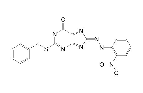 2-(BENZYLSULFANYL)-8-[(2-NITROPHENYL)-HYDRAZONO]-1,8-DIHYDROPURIN-6-ONE