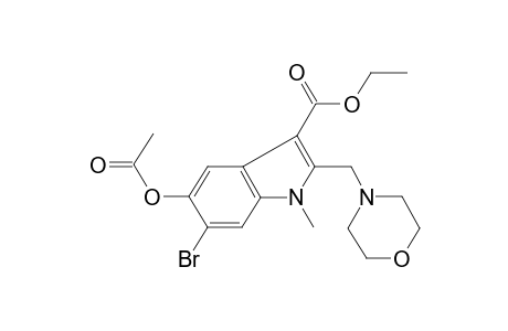 5-Acetoxy-6-bromo-1-methyl-2-(morpholinomethyl)indole-3-carboxylic acid ethyl ester