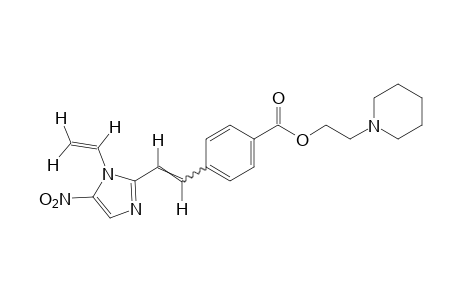 p-[2-(5-nitro-1-vinylimidazol-2-yl)vinyl]benzoic acid, 2-piperidino ethyl ester