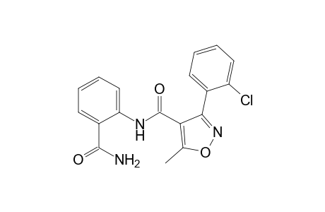 N-[2-(aminocarbonyl)phenyl]-3-(2-chlorophenyl)-5-methyl-4-isoxazolecarboxamide