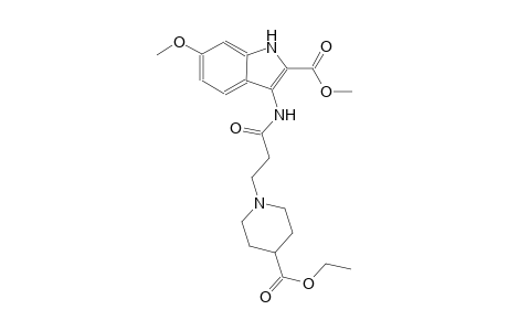 methyl 3-({3-[4-(ethoxycarbonyl)-1-piperidinyl]propanoyl}amino)-6-methoxy-1H-indole-2-carboxylate