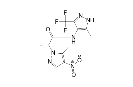 2-(5-methyl-4-nitro-1H-pyrazol-1-yl)-N-[5-methyl-3-(trifluoromethyl)-1H-pyrazol-4-yl]propanamide