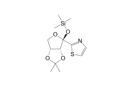 2,3-O-Isopropylidene-1-C-(thiazolyl-2-yl)-1-O-trimethylsilyl-.beta.,D-erythroofuranose