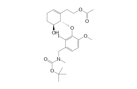 2-((5S,6S)-6-(3-(((tert-butoxycarbonyl)(methyl)amino)methyl)-2-iodo-6-methoxyphenoxy)-5-hydroxycyclohex-1-en-1-yl)ethyl acetate