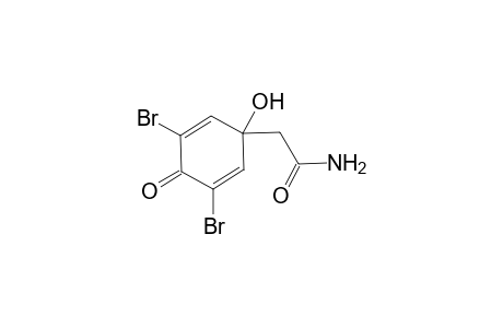 2-(3,5-dibromo-1-hydroxy-4-keto-1-cyclohexa-2,5-dienyl)acetamide