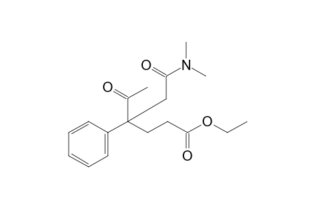 4-[(Dimethylcarbamoyl)methyl]-5-oxo-4-phenylhexanoic acid, ethyl ester