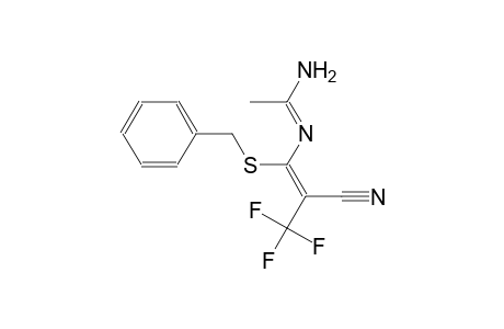 (1E)-N'-[(E,1Z)-1-(benzylsulfanyl)-2-cyano-3,3,3-trifluoro-1-propenyl]ethanimidamide