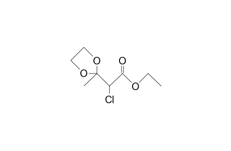 alpha-CHLORO-2-METHYL-1,3-DIOXOLANE-2-ACETIC ACID, ETHYL ESTER