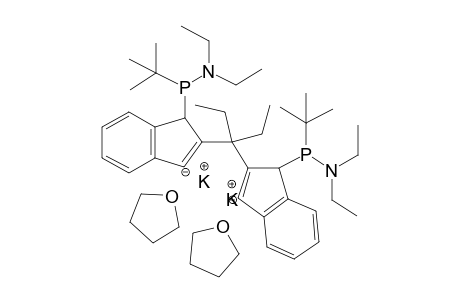 Dipotassium N-[tert-butyl-[2-[1-[1-[tert-butyl(diethylamino)phosphanyl]-1,3-dihydroinden-3-id-2-yl]-1-ethyl-propyl]-1,3-dihydroinden-3-id-1-yl]phosphanyl]-N-ethyl-ethanamine ditetrahydrofuran