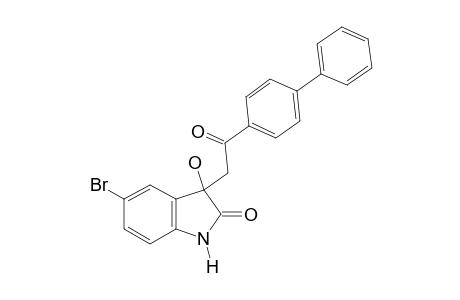 5-bromo-3-hydroxy-3-(p-phenylphenacyl)-2-indolinone
