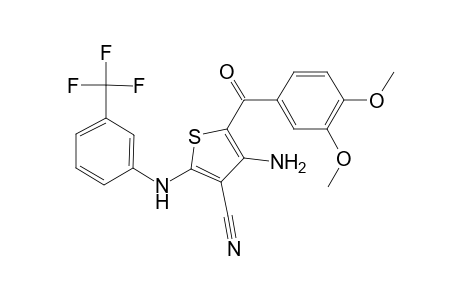 4-Amino-5-(3,4-dimethoxybenzoyl)-2-[3-(trifluoromethyl)anilino]-3-thiophenecarbonitrile