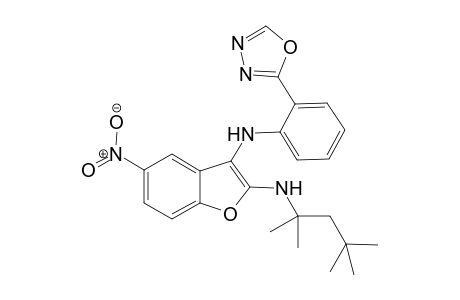 5-Nitro-N3-[2-(1,3,4-oxadiazol-2-yl)phenyl]-N2-(1,1,3,3-tetramethylbutyl)benzofuran-2,3-diamine
