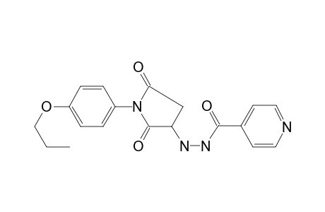 Isonicotinic acid, N'-[2,5-dioxo-1-(4-propoxyphenyl)pyrrolidin-3-yl]hydrazide