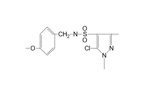 5-chloro-1,3-dimethyl-N-(p-methoxybenzyl)pyrazole-4-sulfonamide