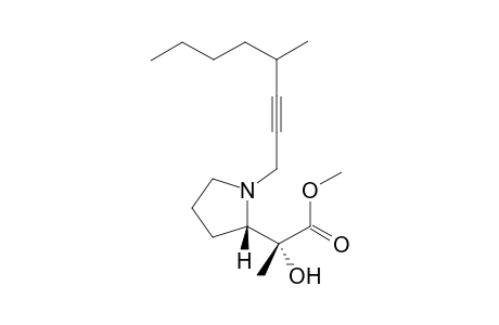 1-[4'-Methyl-2'-octynyl]-2-[1"-hydroxy-1'-(methoxycarbonyl)ethyl]-pyrrolidine