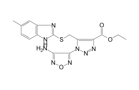 1-(4-amino-1,2,5-oxadiazol-3-yl)-5-[[(6-methyl-1H-benzimidazol-2-yl)thio]methyl]-4-triazolecarboxylic acid ethyl ester